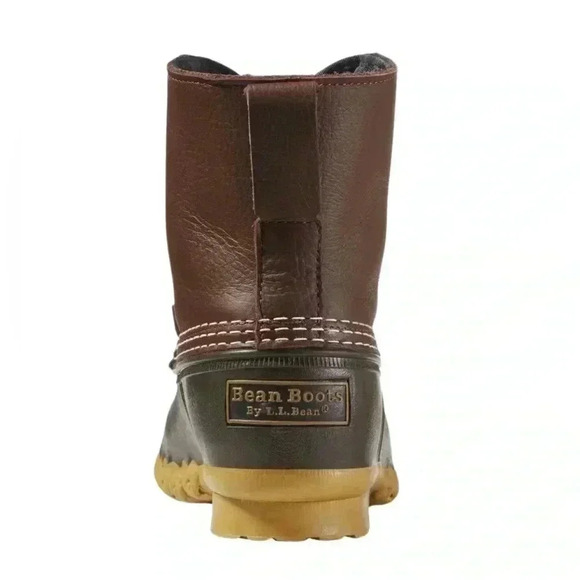 LL BEAN Woman’s Tan Bean Boots 7” Shaft Buffalo Check Fleece Lined Zip Front 7 - Picture 4 of 12